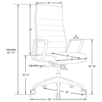 Hilton Modern High-Back Leather Office Chair