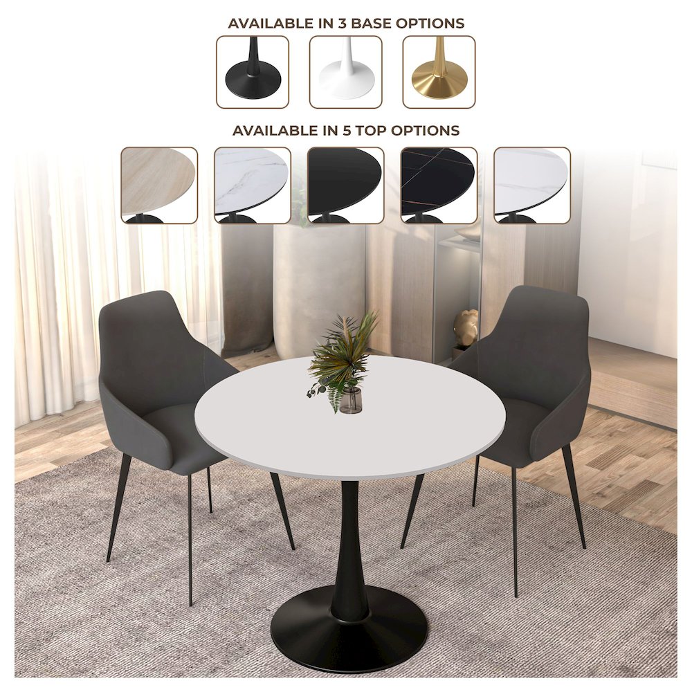 Bristol Mid-Century Modern Round Dining Table