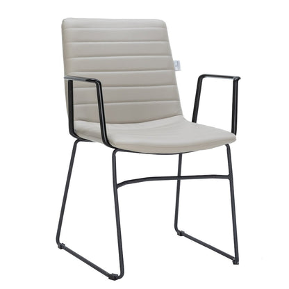 Zylar Series Office Guest Arm Chair in Tan Leather