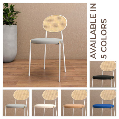 Euston Collection Modern Dining Chair White Frame In Grey