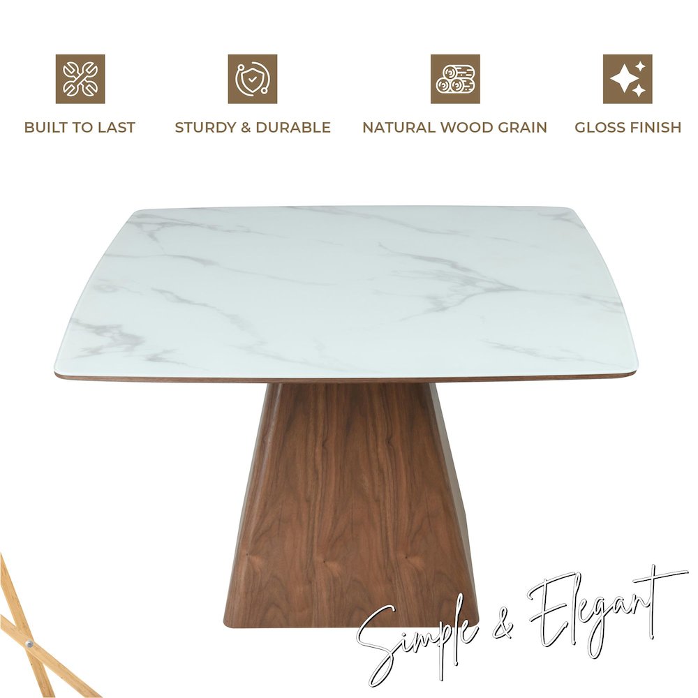 Zephry Collection Modern Dining Wooden Square Dining Table