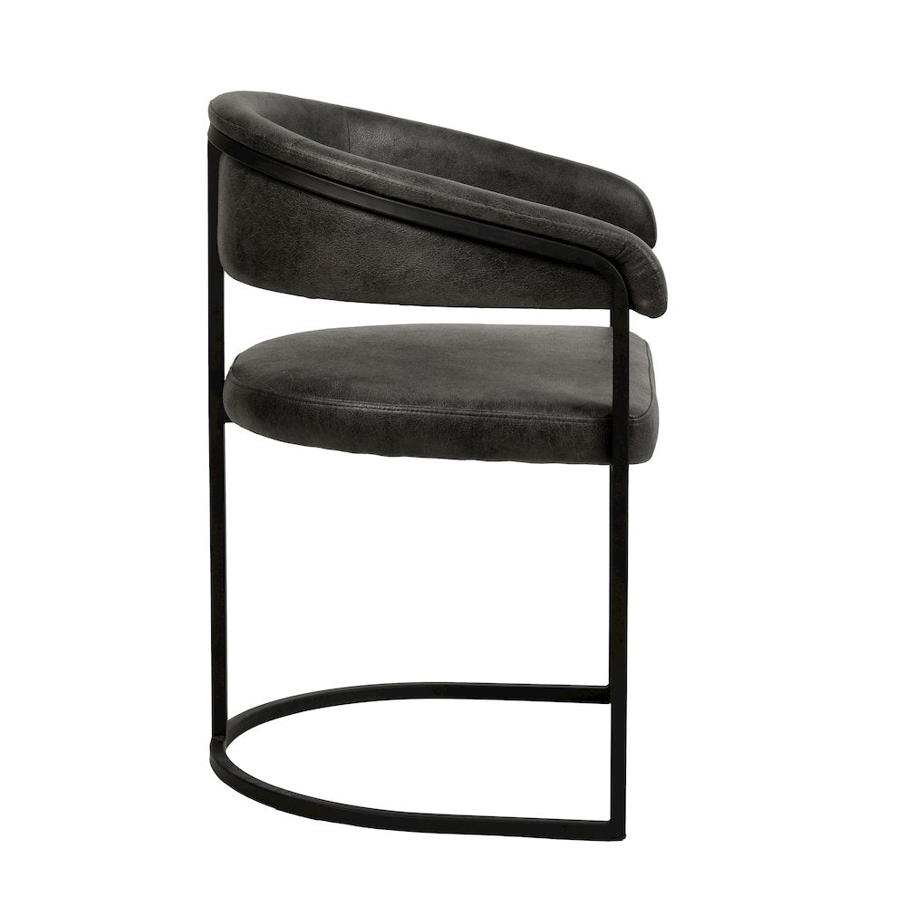 Aero Collection Modern Dining Chair in Charcoal Set of 4