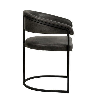 Aero Collection Modern Dining Chair in Charcoal Set of 4