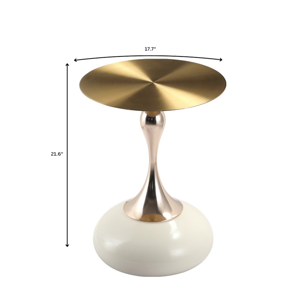 Savoy Collection Modern End Table In White