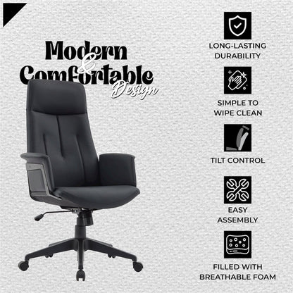 Inifini Collection Modern Office Chair In Black