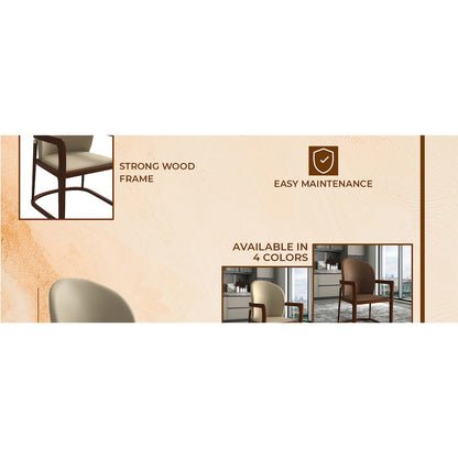 Svelta Elegant Wooden Dining Chair in Toupe
