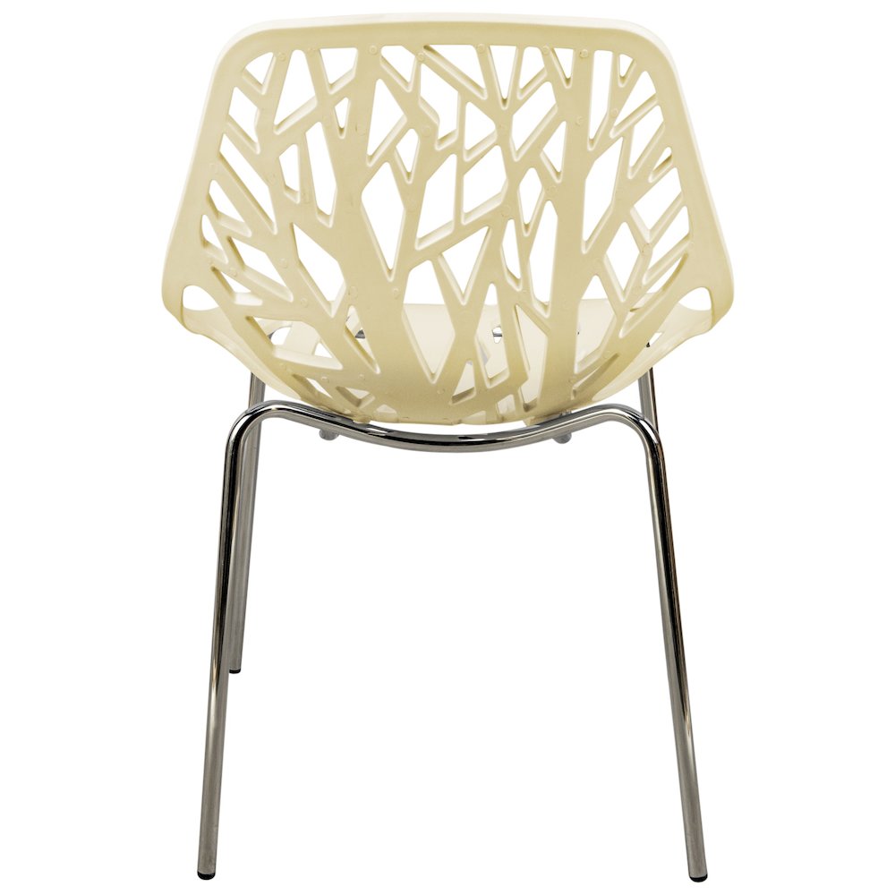 Modern Asbury Dining Chair w/ Chromed Legs, Set of 2
