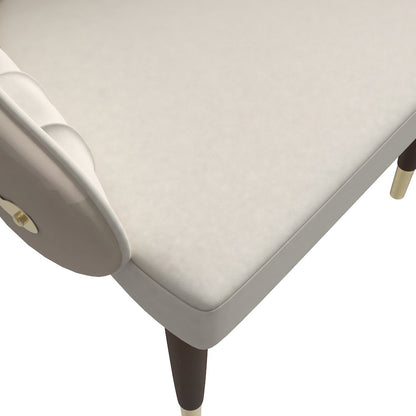Elara Collection Wooden Dining Chair in Cream
