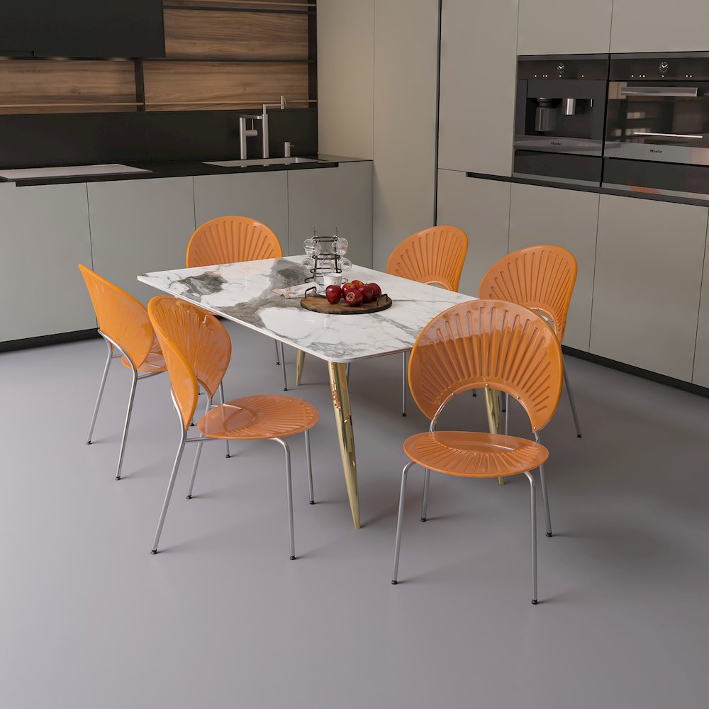 Opulent Series Modern Amber Dining Chair