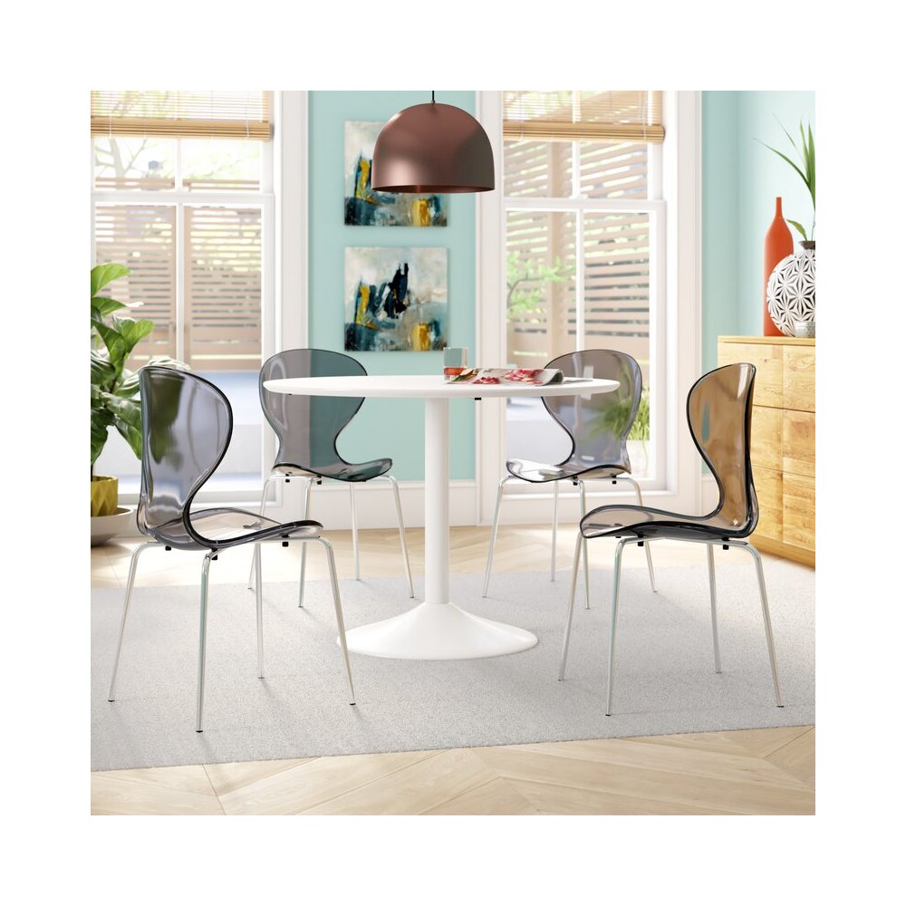 Modern Oyster Transparent Side Chair