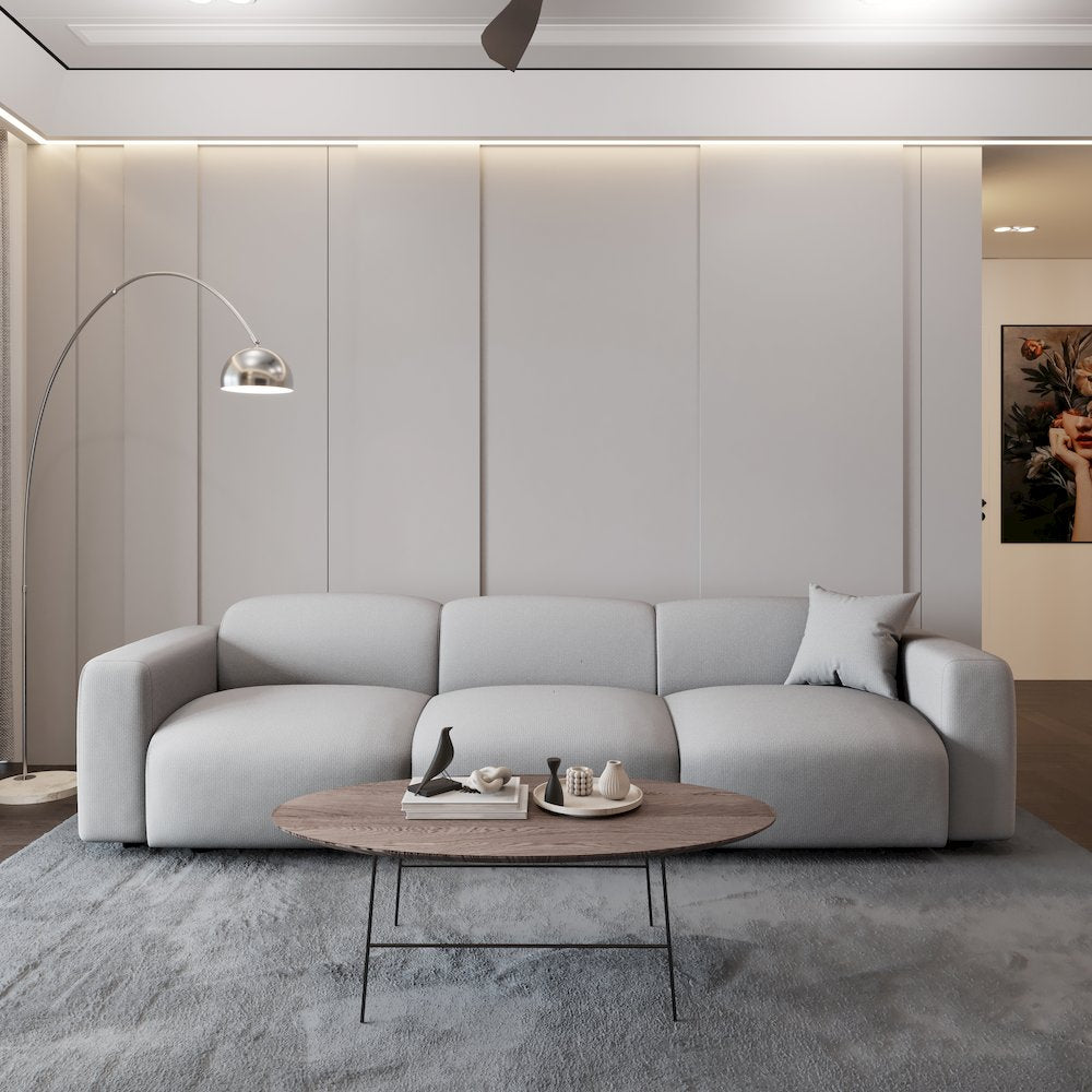 Whisper 6-Seater Conversation Set with Ottoman in Taupe
