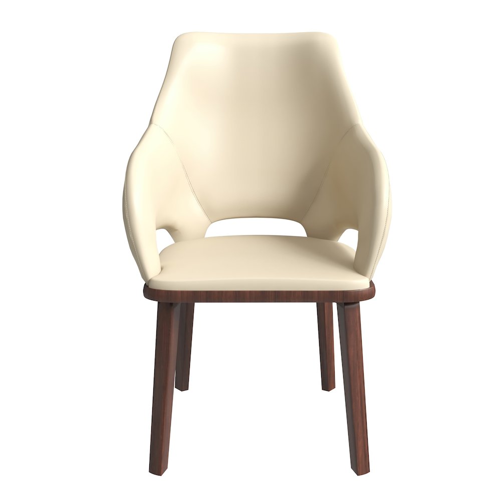 Vivara Collection Modern Dining Chair in Off White