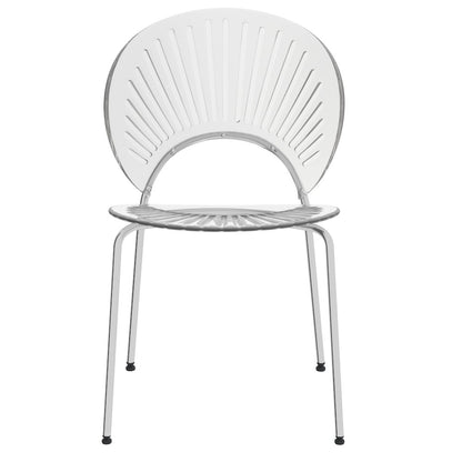 Opulent Series Modern Clear Dining Chair Set of 2