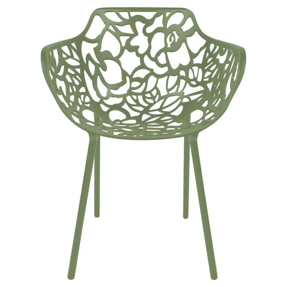 Modern Devon Aluminum Armchair, Set of 4