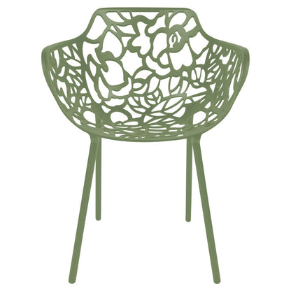 Modern Devon Aluminum Armchair, Set of 4