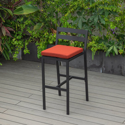 Chelsea Collection Modern Aluminum Outdoor Bar Chair Set of 4