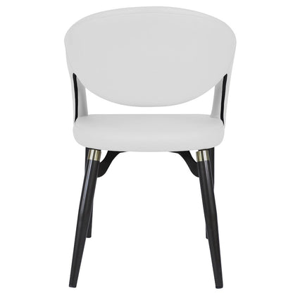 Entice Collection Modern Dining Chair Set of 2 in White