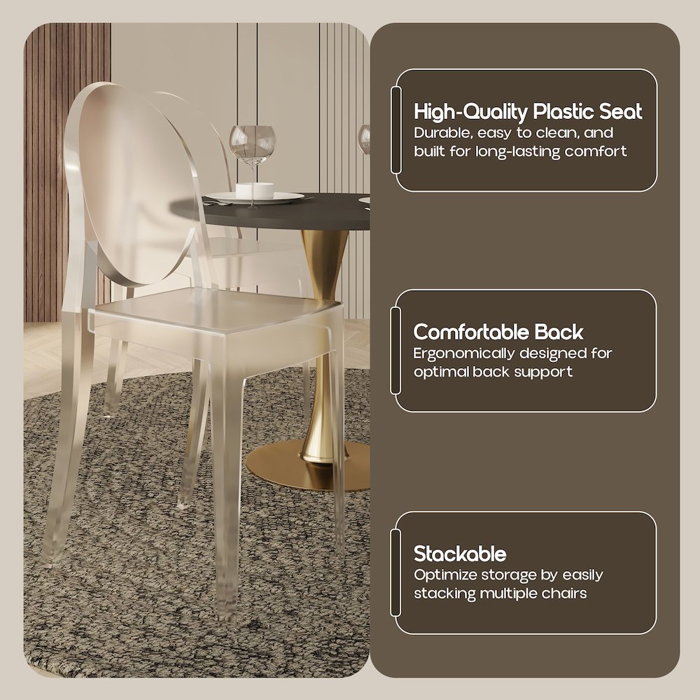 Marion Transparent Acrylic Modern Chair