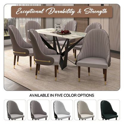 Elara Collection Wooden Dining Chair in Two-Tone Toupe Set of 2