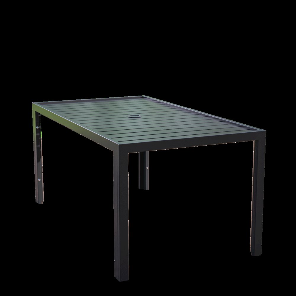 Chelsea Aluminum Outdoor 63" Dining Table in Black