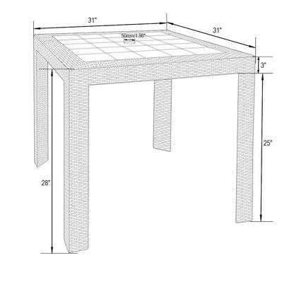 Mace 3-Piece Outdoor Dining Set