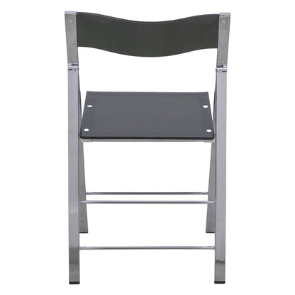 Menno Modern Acrylic Folding Chair, Set of 2