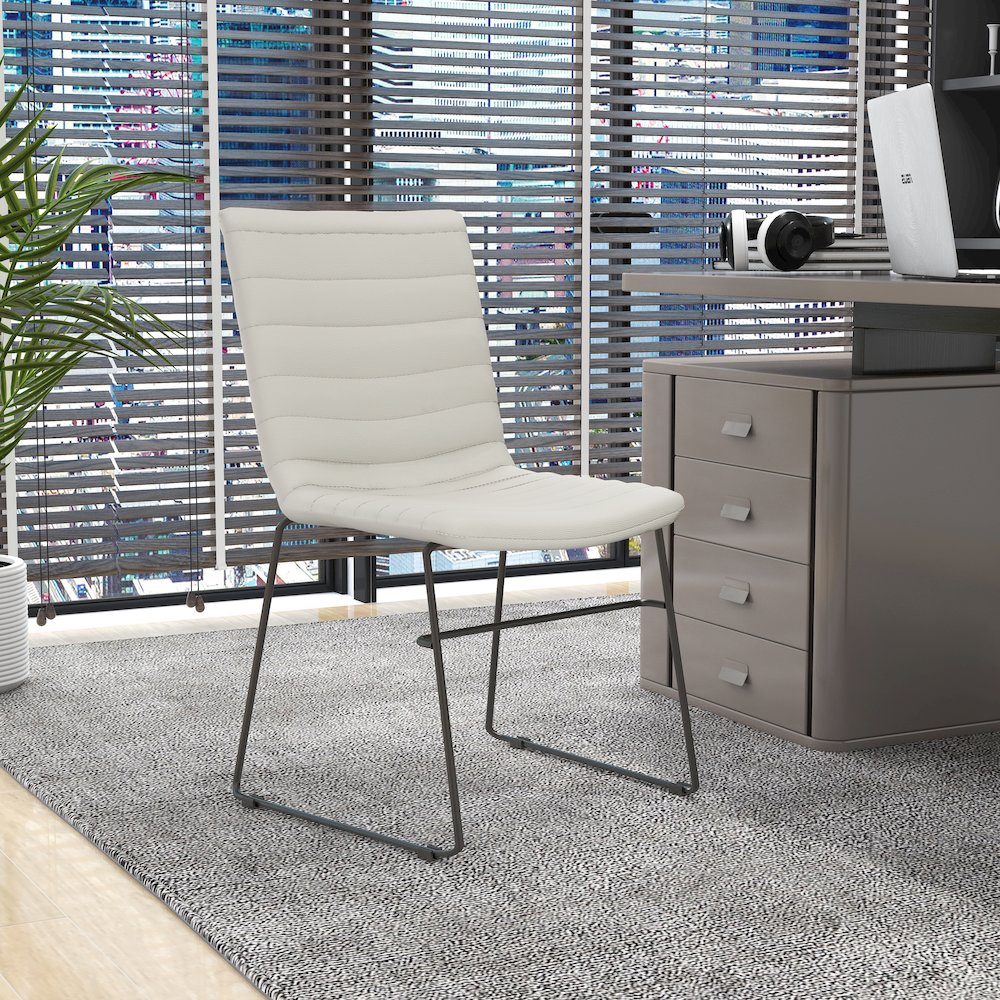Zylar Series Office Guest Chair in Tan Leather