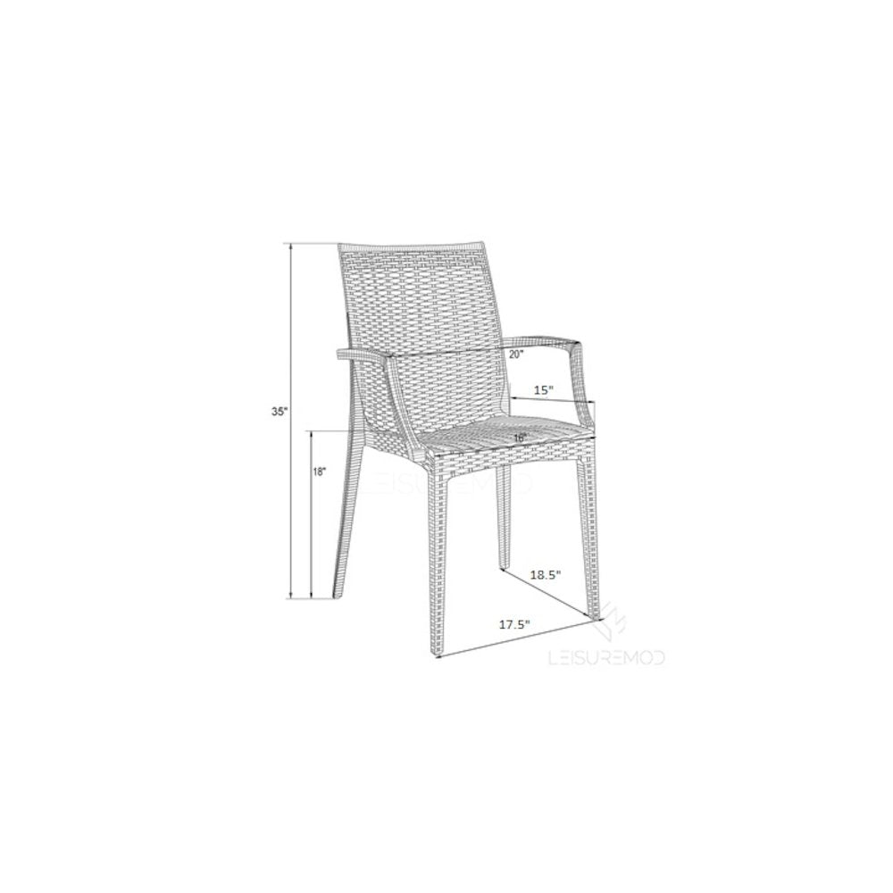 Weave Mace Indoor/Outdoor Chair (With Arms)