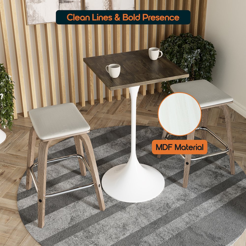 Verve Collection 24 Square Top Bar Height Table