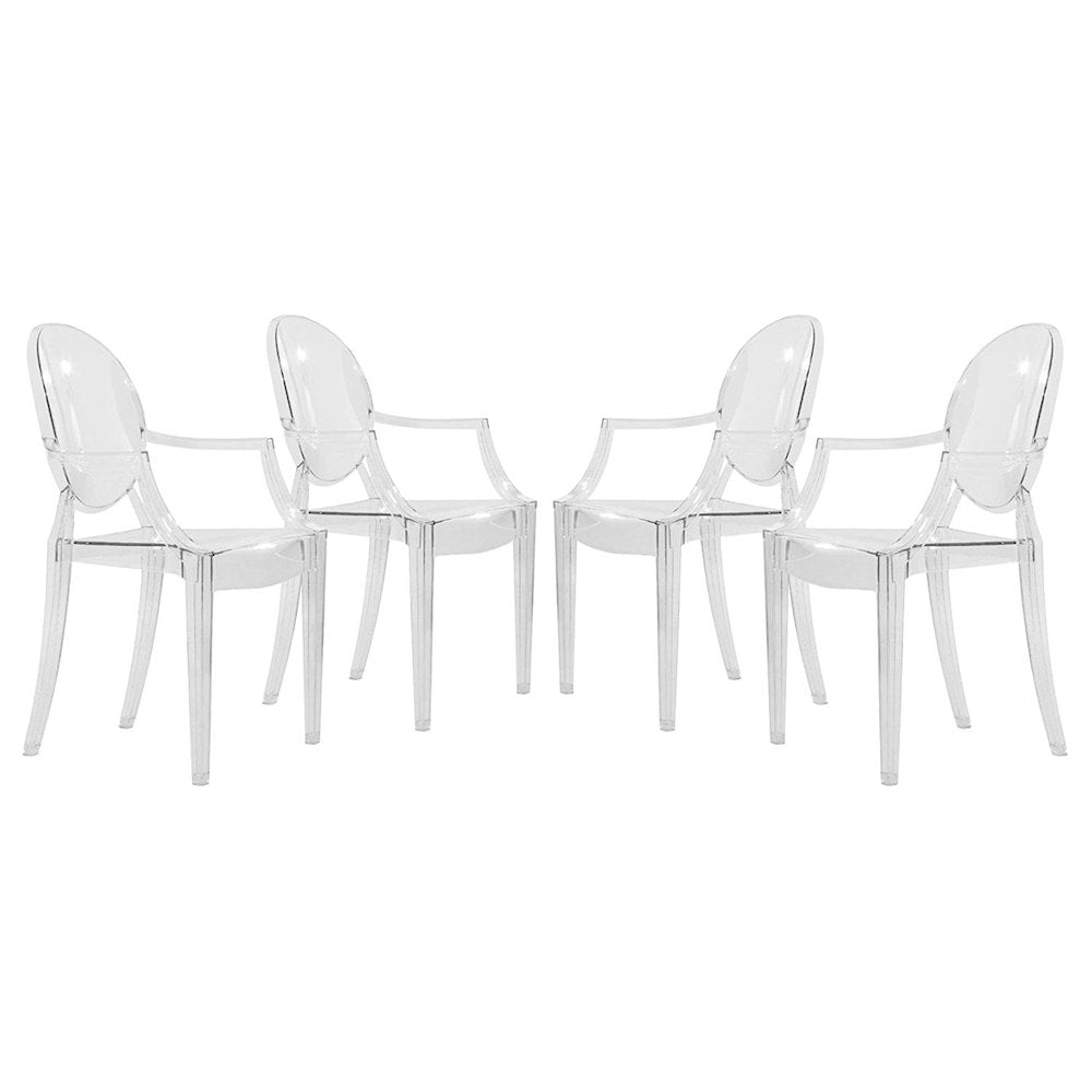Carroll Modern Acrylic Dining Side Chair, Set of 4