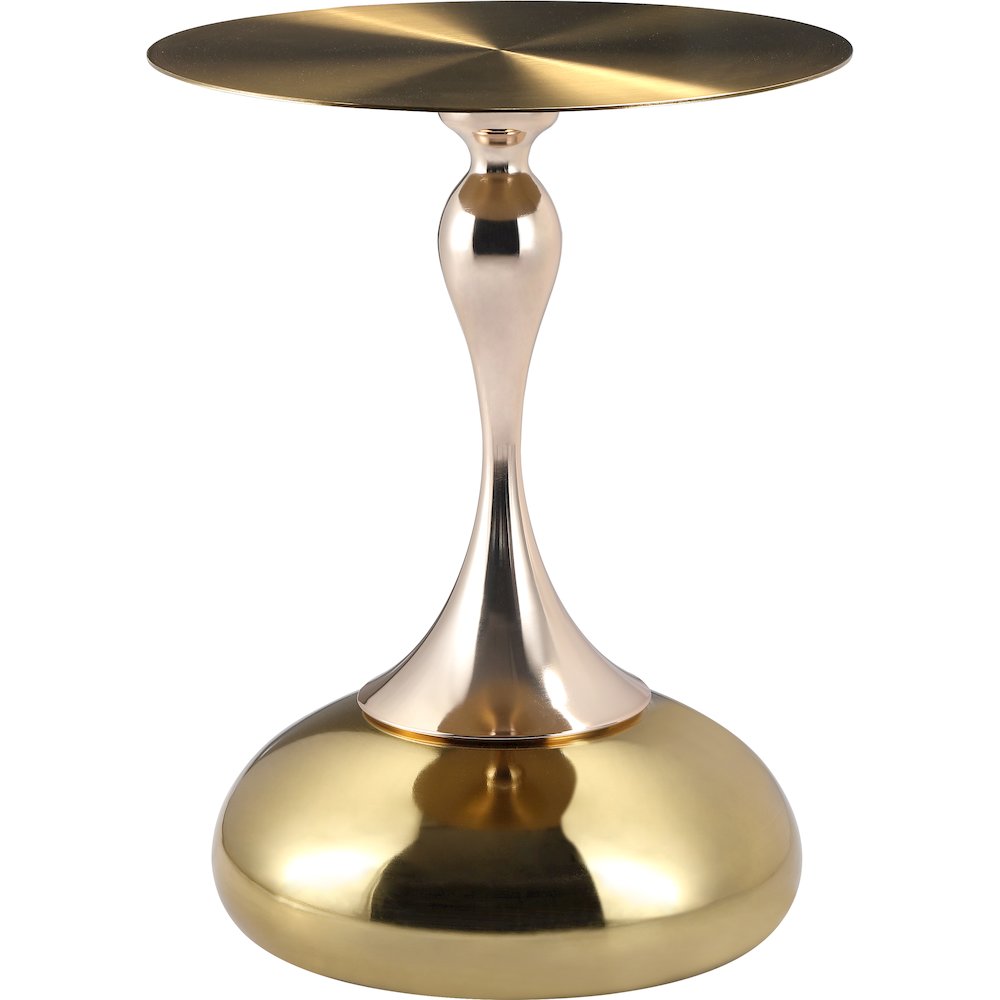 Savoy Collection Modern End Table In Gold