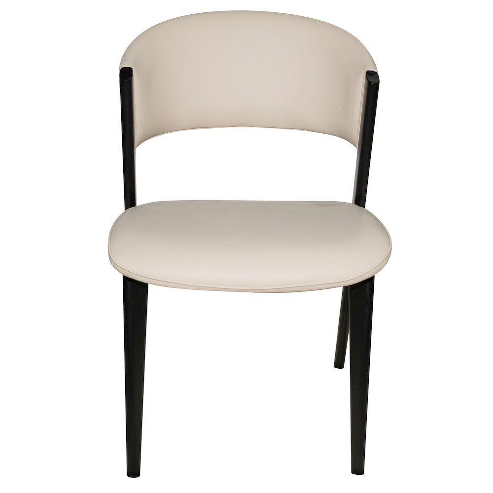 Aspen Collection Modern Dining Chair Black Frame in Light Grey Set of 4