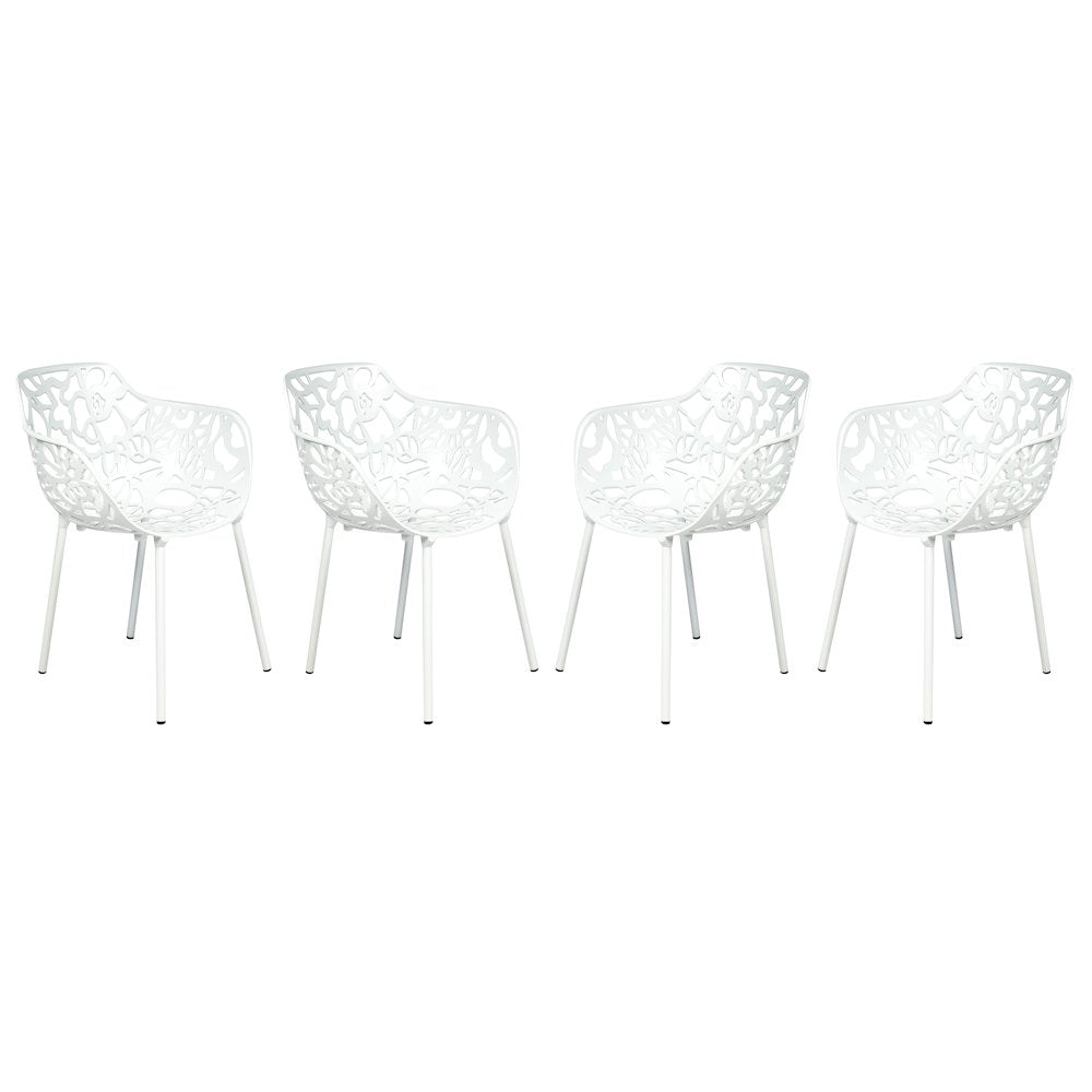 Modern Devon Aluminum Armchair, Set of 4