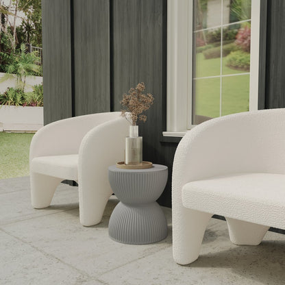 Modern Side End Table Spire Series In Grey