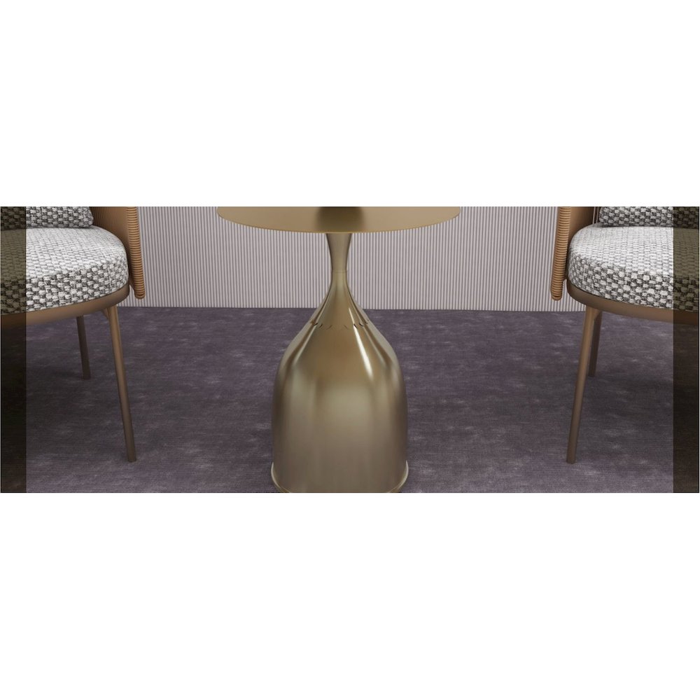 Oslo Collection Modern End Table In Gold