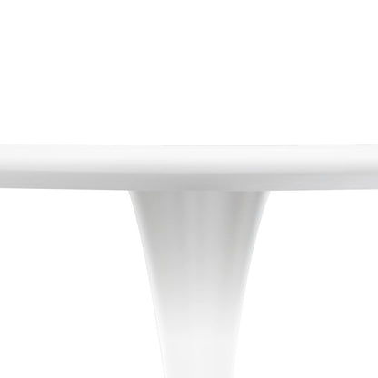 5-Piece Dining Set Round White MDF Dining Table