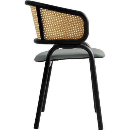 Ervilla - Dining Chair - Grey Leather - Set of 2
