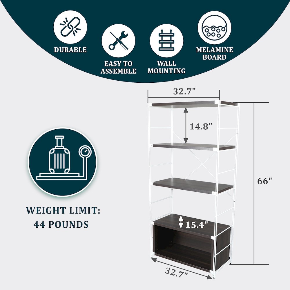 Brentwood Etagere Bookcase