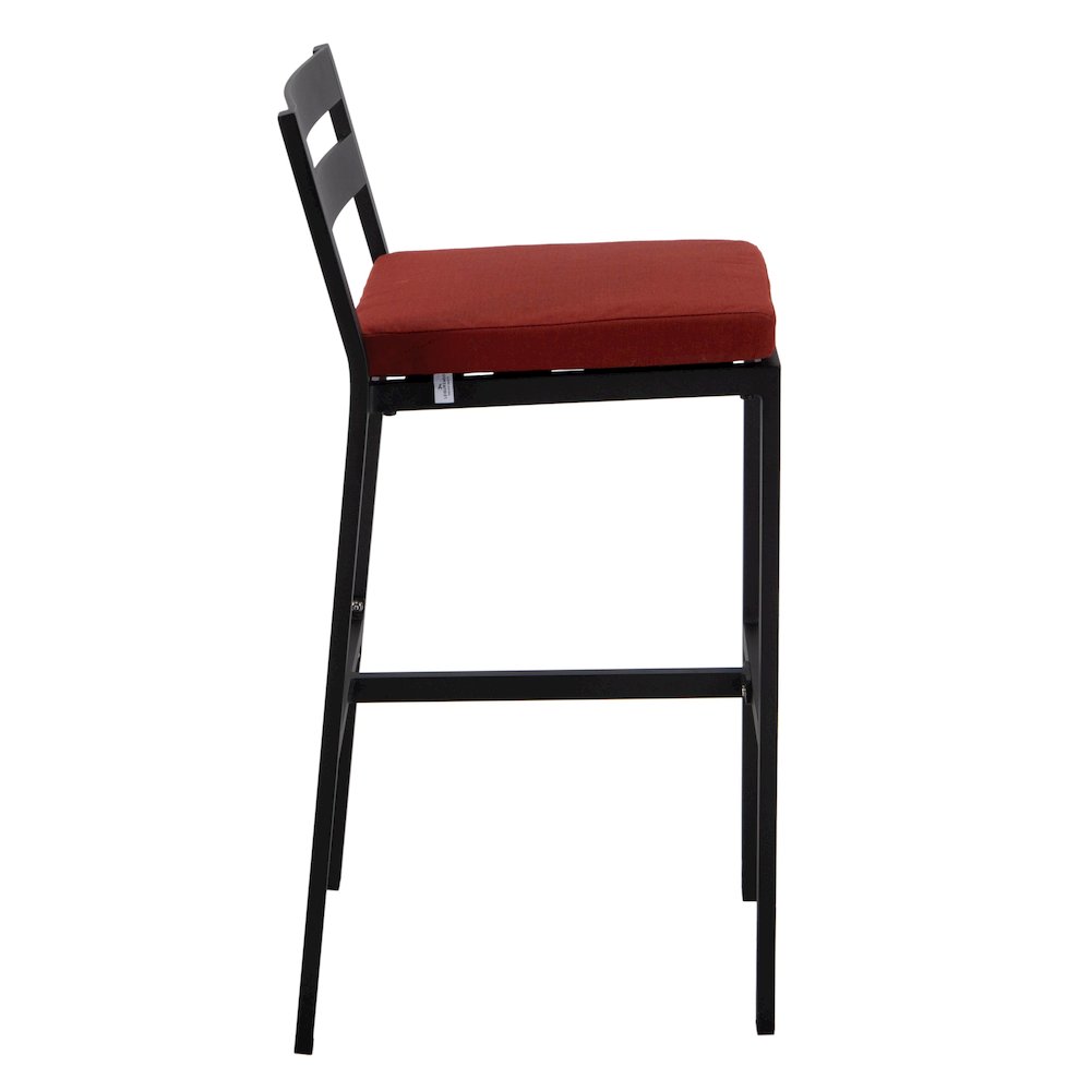 Chelsea Collection Modern Aluminum Outdoor Bar Chair Set of 2