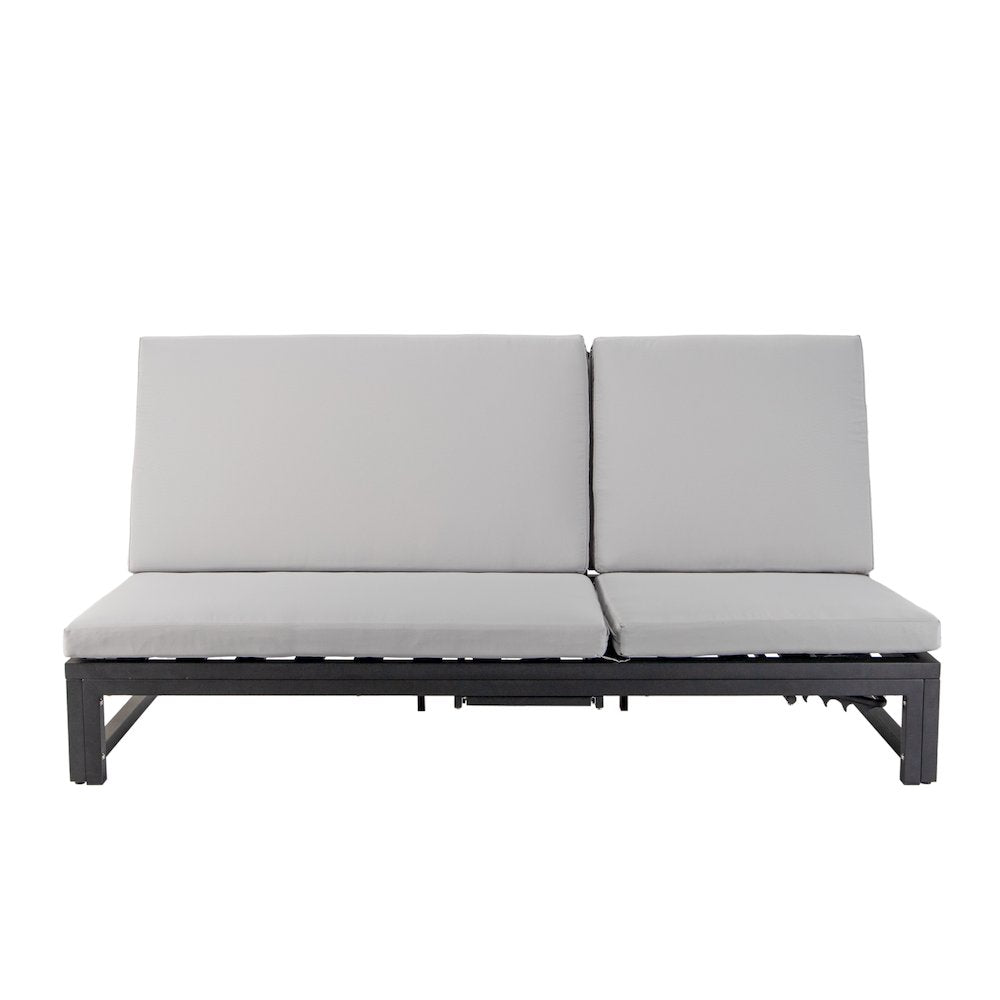 Chelsea Convertible Lounge Reclining Double Chaise With Cushions