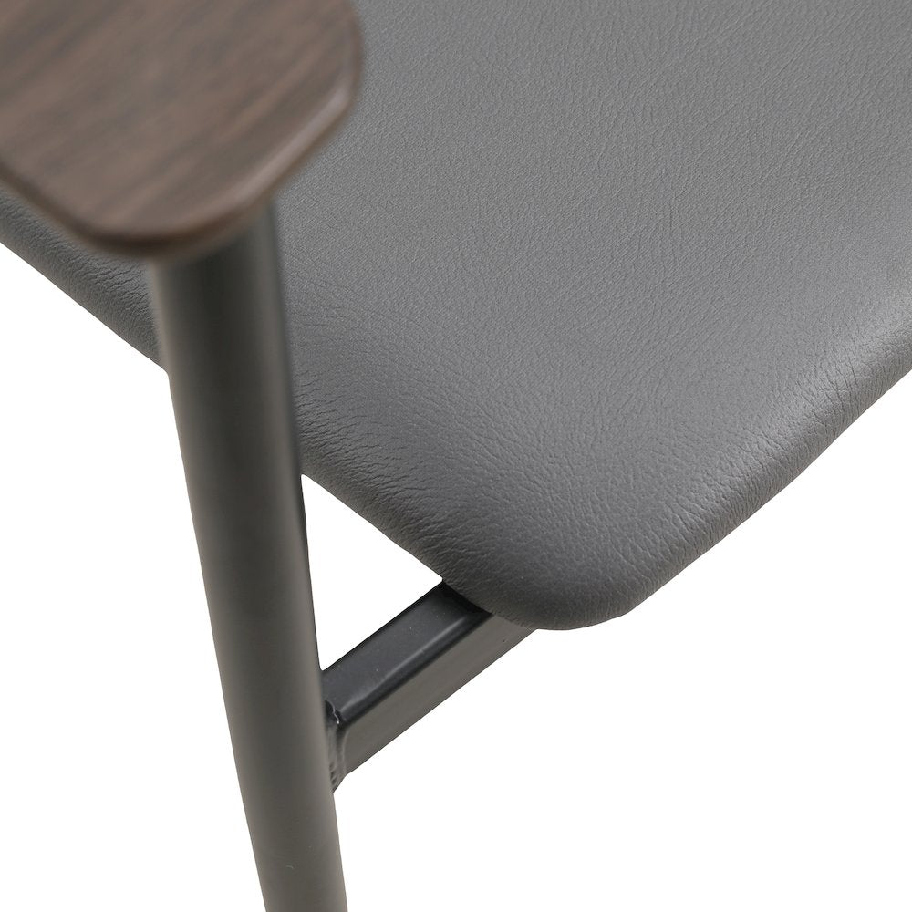 Kora Collection Modern Dining Chair in Charcoal - Set of 2