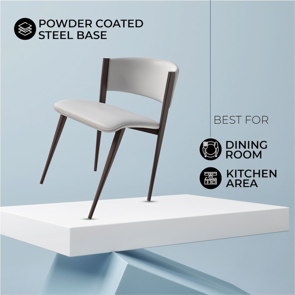 Aspen Collection Modern Dining Chair in White