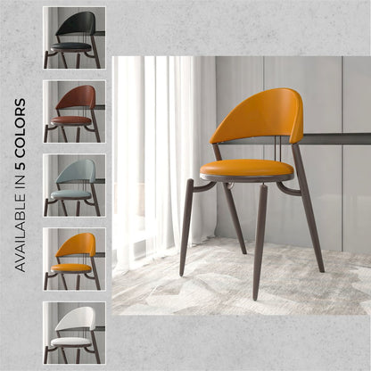 Venice Collection Modern Dining Chair In Black set of 4 in Light Brown