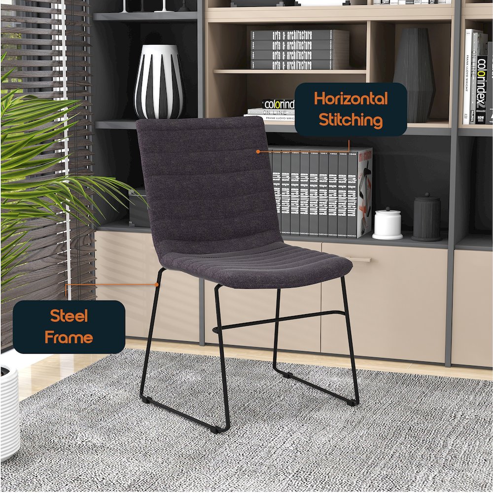 Zylar Series Office Guest Chair in Brown Fabric