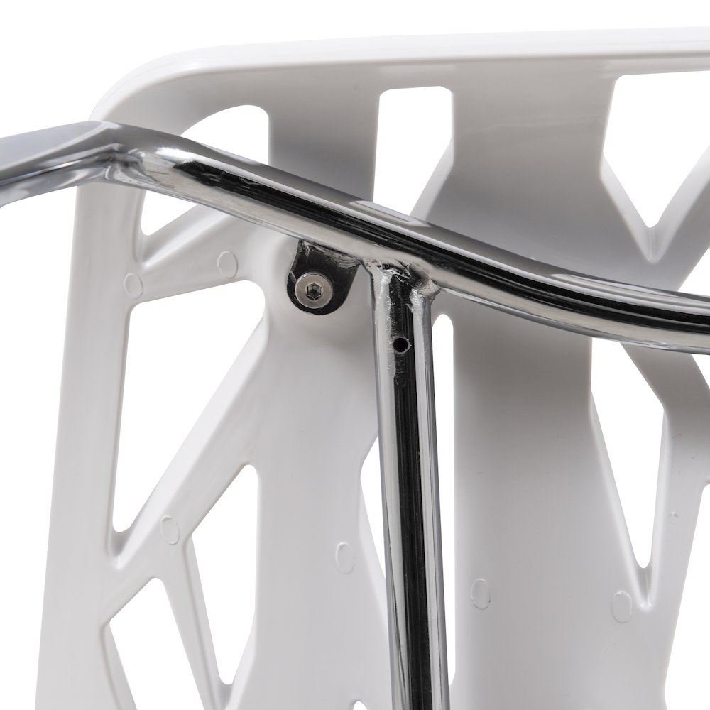 Modern Asbury Dining Chair w/ Chromed Legs, Set of 2