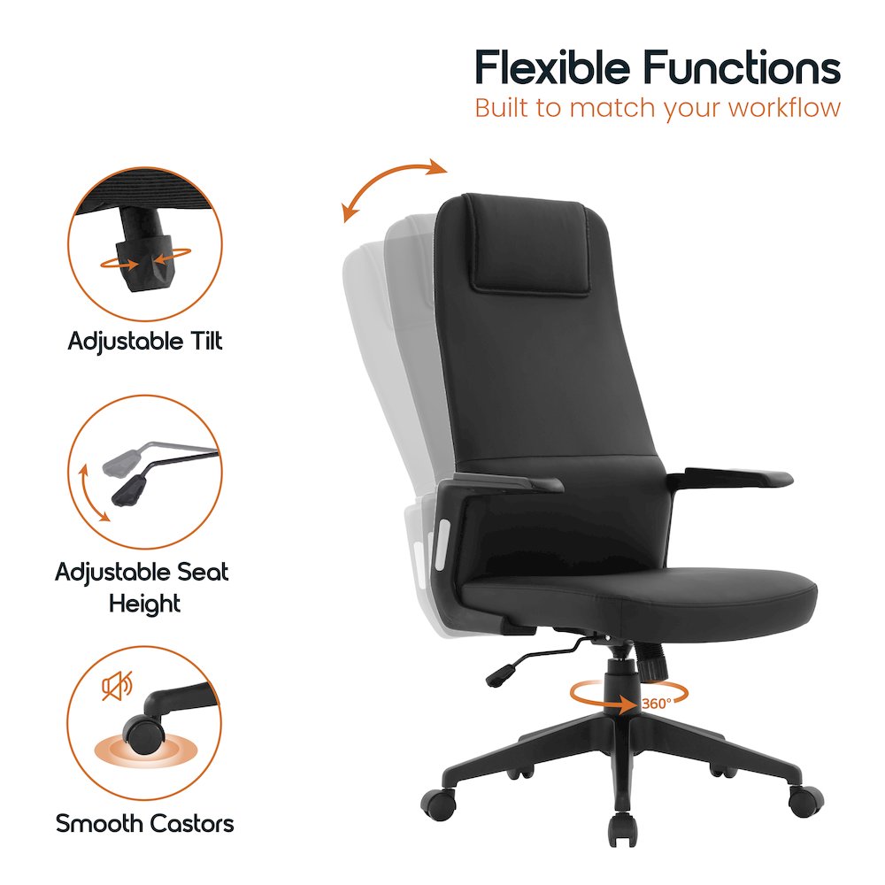 Nexa Collection Modern Office Chair In Black