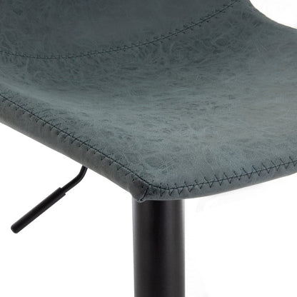 Tilbury Modern Adjustable Bar Stool in Peacock Blue
