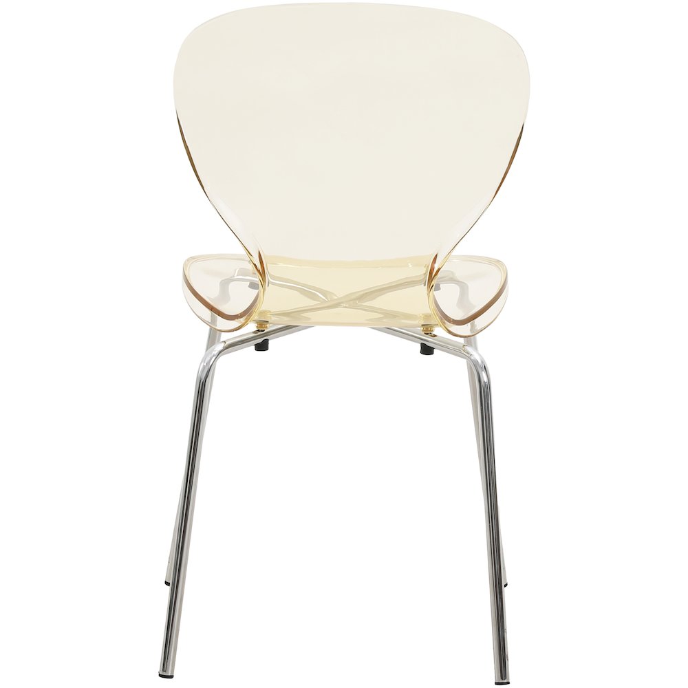 Modern Oyster Transparent Side Chair Set of 4