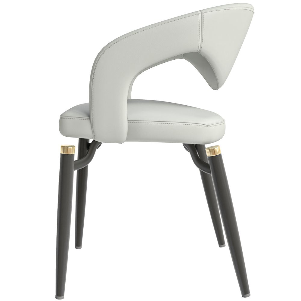 Entice Collection Modern Dining Chair Set of 2 in Grey