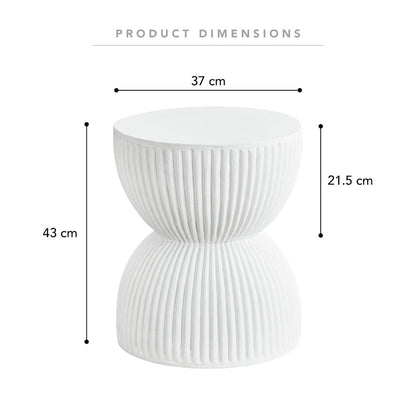 Modern Side End Table Spire Series In White